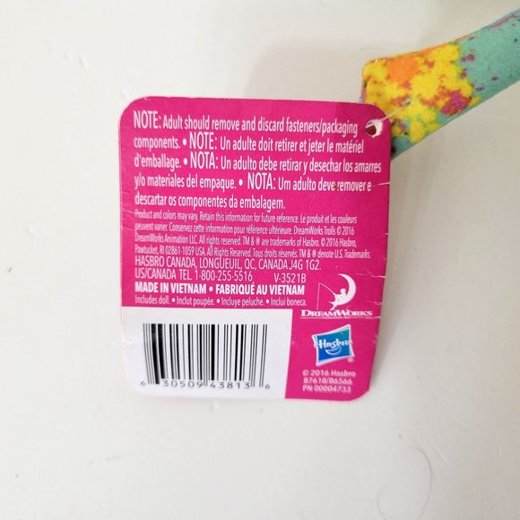 DreamWorks Trolls Harper Pastel Multi Colored Troll Plush Toy With Tag - Picture 5 of 6